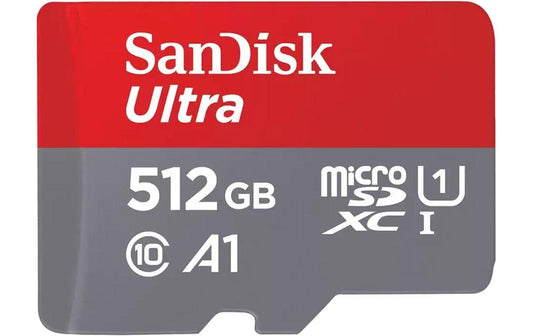 SanDisk | microSDXC Card Ultra 512GB | UHS-I U1, Lesen 150MB/s, inkl. SD-Adapter