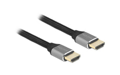 Delock | Kabel 8K 60Hz HDMI - HDMI, 1 m, Gra | 8K 60Hz, zertifiziert, 1m, grau