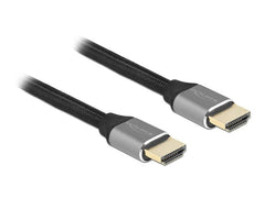 Delock | Kabel 8K 60Hz HDMI - HDMI, 1 m, Gra | 8K 60Hz, zertifiziert, 1m, grau