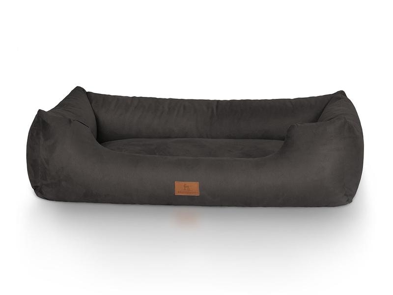 Knuffelwuff | Bett Dreamline schwarz Gr.XXL | Velour, 120x85cm