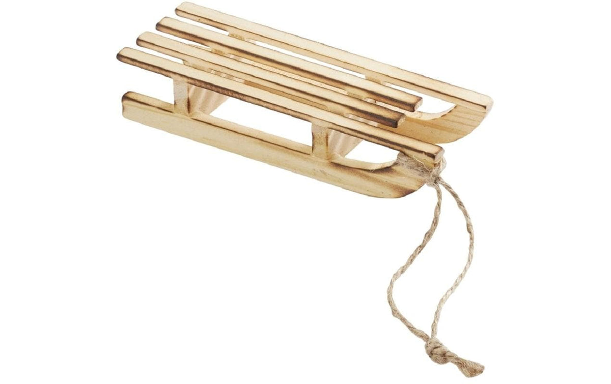 Hobbyfun Mini-Utensilien Schlitten hellbr