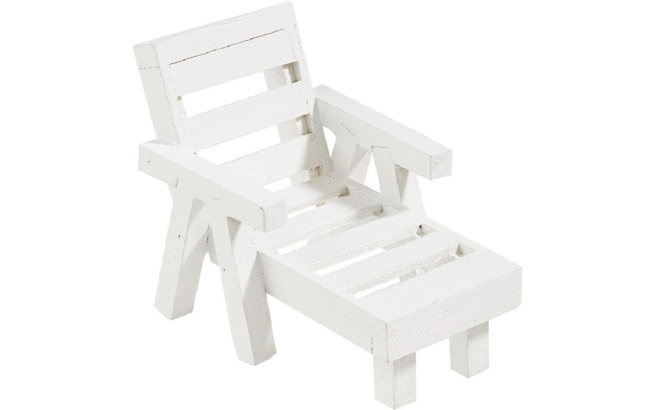 Hobbyfun Mini-Möbel Liege Holz weiss