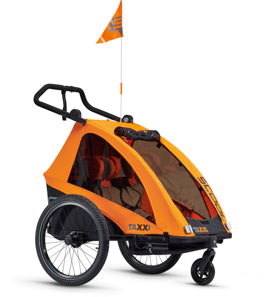 TAXXI | Pro Two | Arancione | Rimorchio per bicicletta
