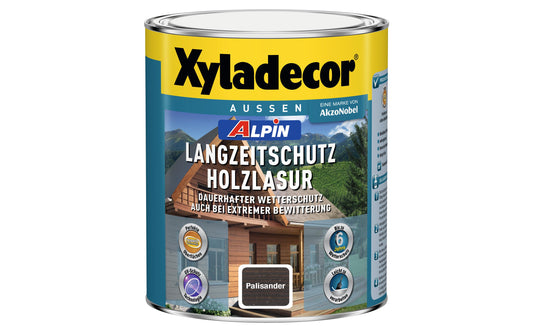 Xyladecor | Alpin Langzeitschutz Holzlasur | 1 L Palisander