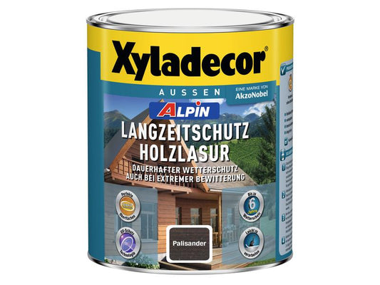 Xyladecor | Alpin Langzeitschutz Holzlasur | 1 L Palisander