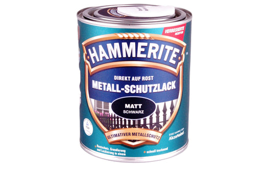 Hammerite | Metall-Schutzlack matt schwarz | Direkt auf Rost