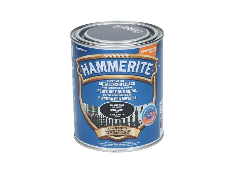 Hammerite | Metall-Schutzlack HG schwarz | Hochglanz