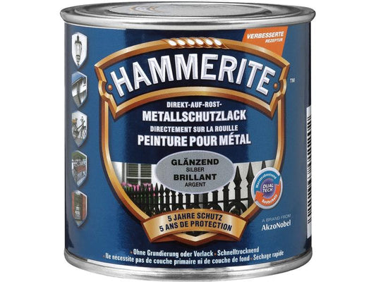 Hammerite | Metall-Schutzlack HG silber | Hochglanz