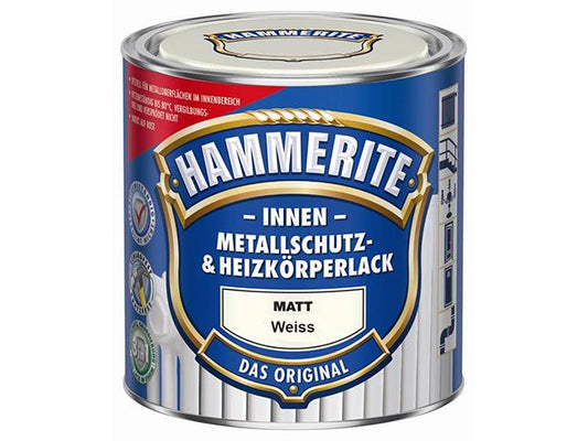 Hammerite | Metallschutz + Heizkörper-Lack | seidenmatt weiss