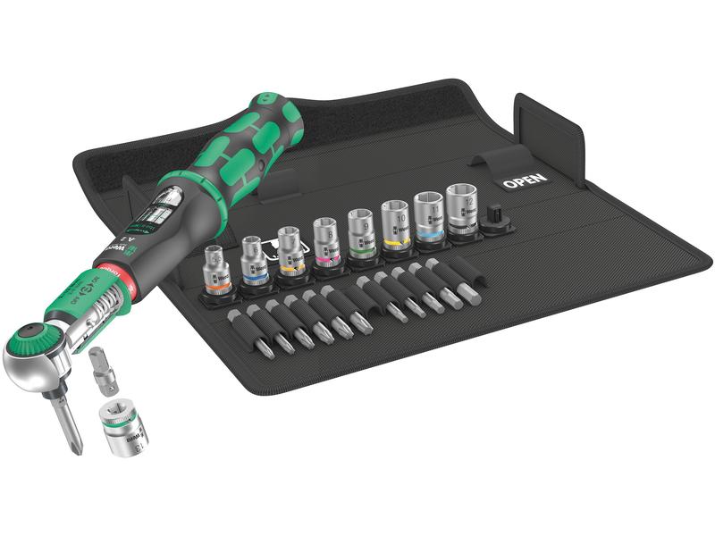 Wera | Safe-Torque A2 Set 1, 1/4 Sechskant | Safe-Torque in textiler Box mit Nüssen