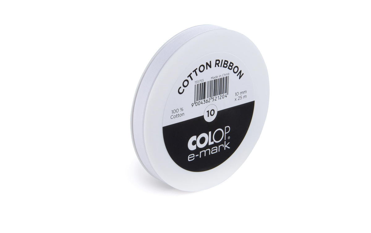 Colop, Textilband e-mark 10 mm x 25 m, Weis