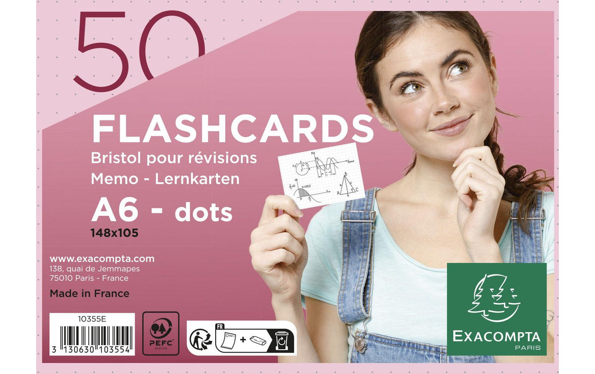Exacompta, Karteikarten Dot, Rosa