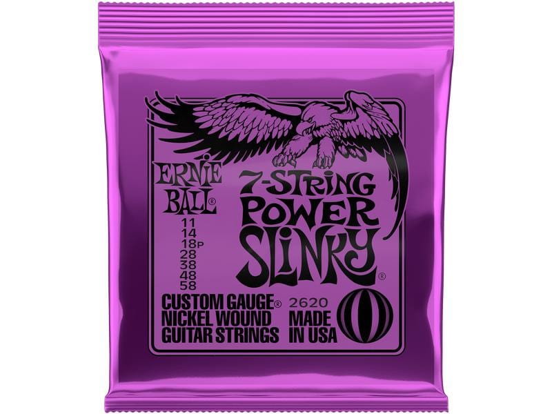Ernie Ball | 2620 Slinky Nickel | E-Gitarren Saitensatz, 7 S., Power 11-58