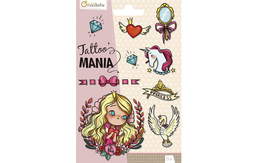 Avenue Mandarine | Tattoo Mania Prinzessin | 1 Bogen mit 10 Tattoos
