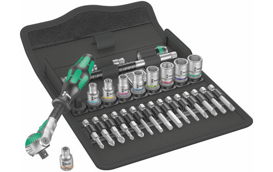 Wera | 8100 SA 9 Zyklop Speed-Knarrensatz | 1/4-Antrieb, zöllig