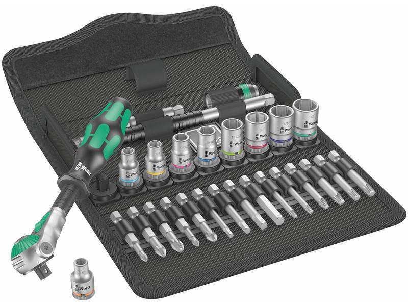 Wera | 8100 SA 9 Zyklop Speed-Knarrensatz | 1/4-Antrieb, zöllig