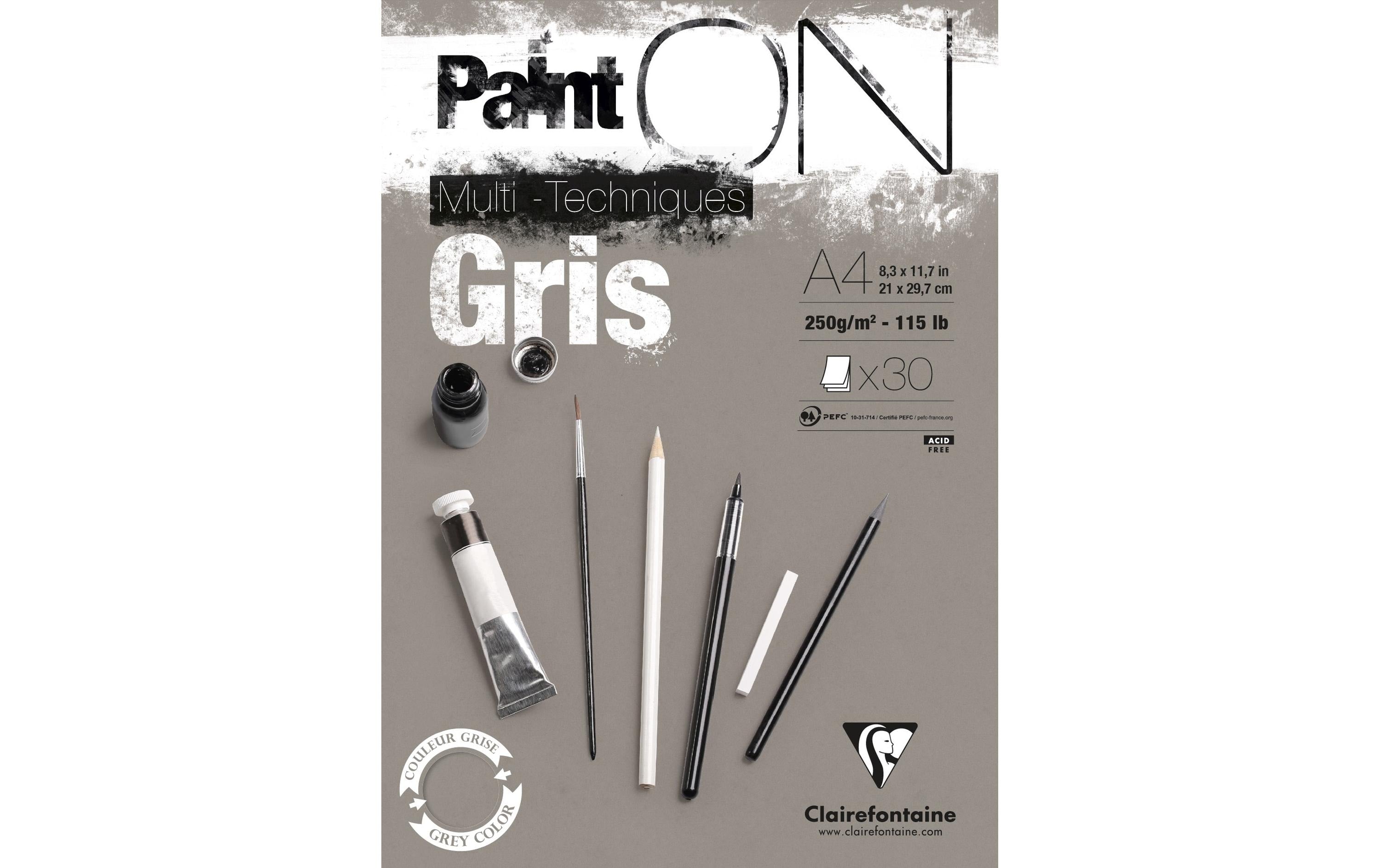 Clairefontaine PaintON Block grau