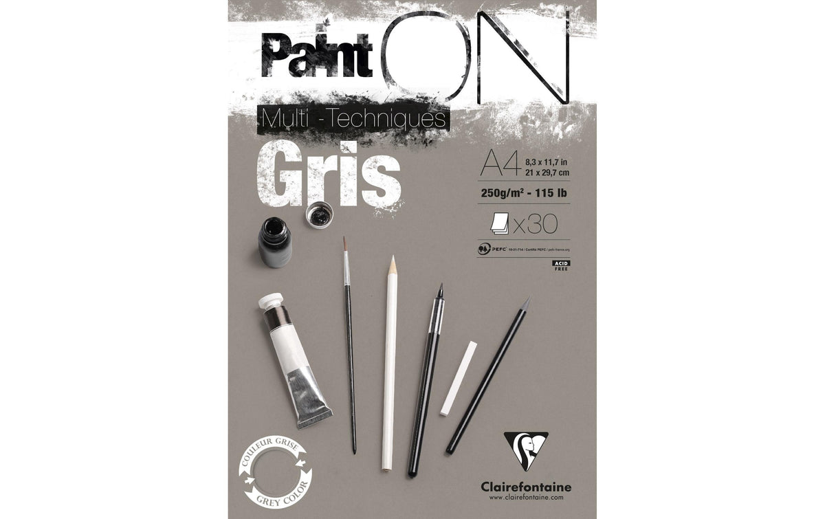 Clairefontaine PaintON Block grau