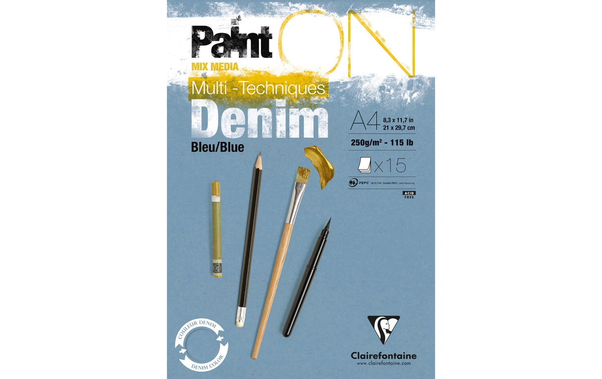 Clairefontaine PaintON Block denimblau