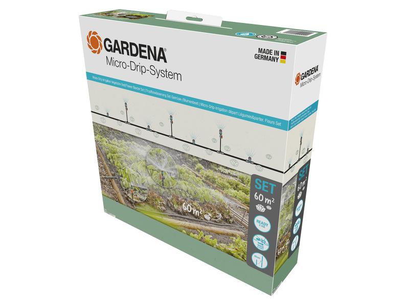 GARDENA | Micro-Drip-System | Tropfbewässerung Set Gemüse-/Blumenbeet