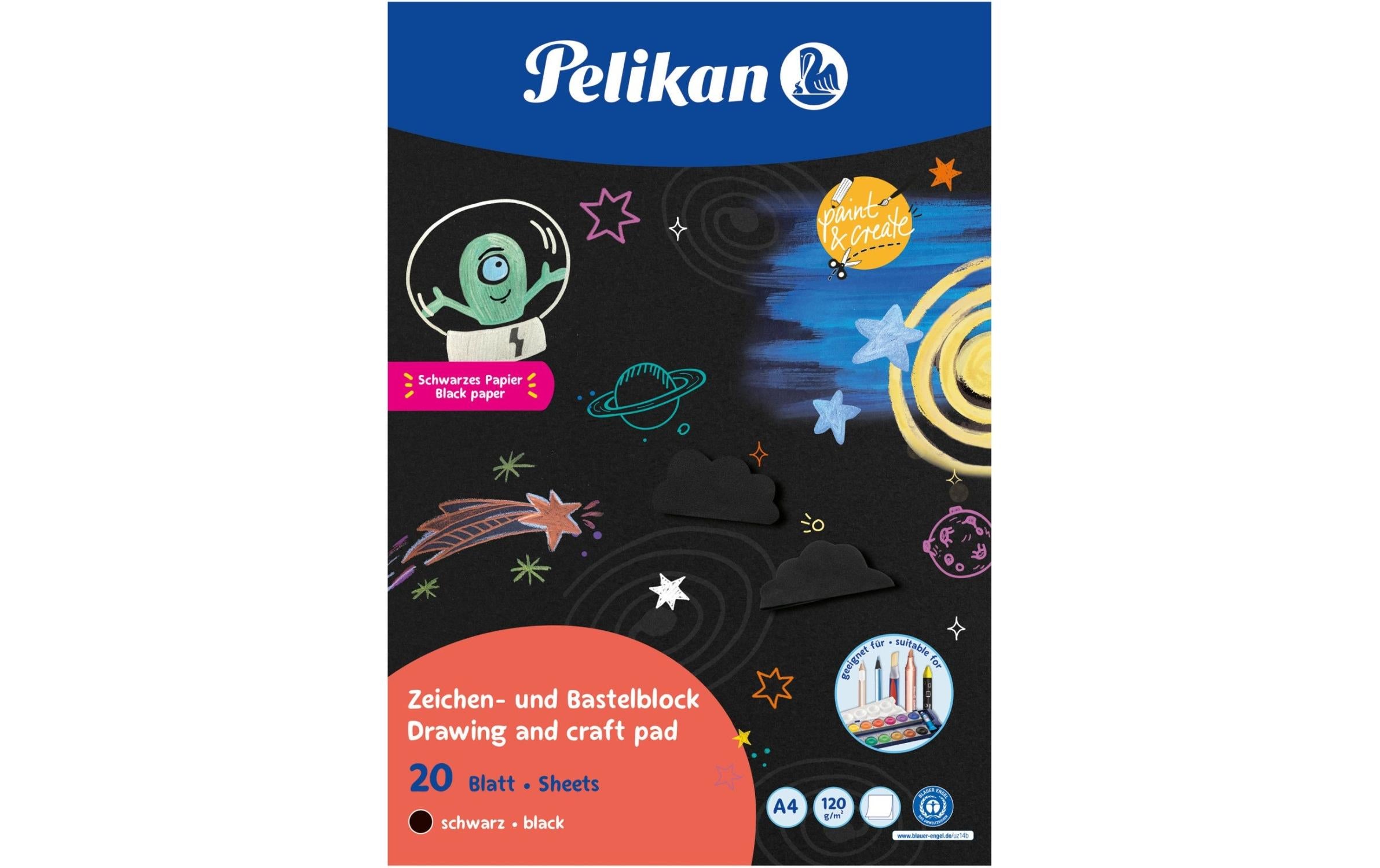 Pelikan Zeichen und Bastelblock