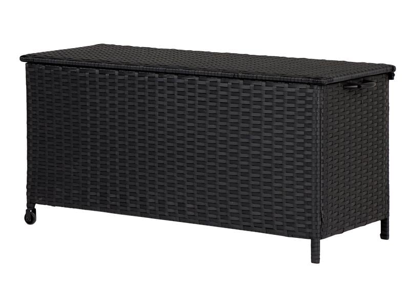 Schou | Kissenbox SIEGER mit Rädern | 64x136x12cm - Schwarz