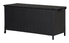 Schou | Kissenbox SIEGER mit Rädern | 64x136x12cm - Schwarz