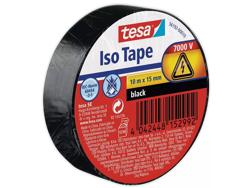 tesa | Isolierband - Set | 5x Isolierband Schwarz