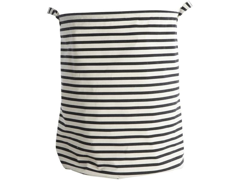 House Doctor | Wäschesack, Stripes | Schwarz, H:50cm, D:40cm