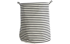 House Doctor | Wäschesack, Stripes | Schwarz, H:50cm, D:40cm