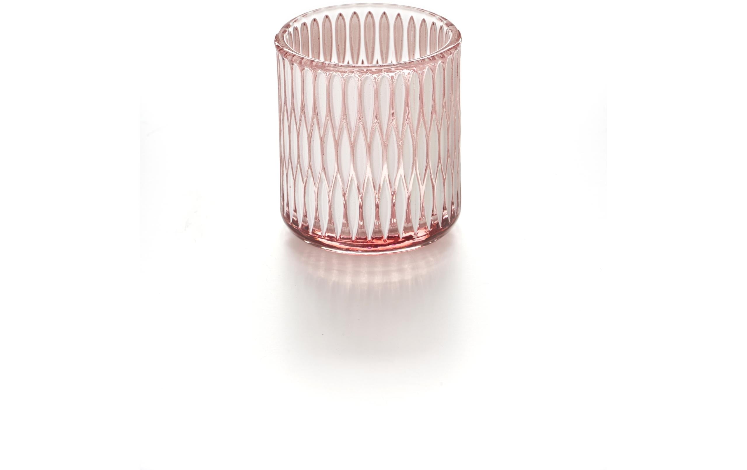 balthasar Windlicht Crystal, Rosa