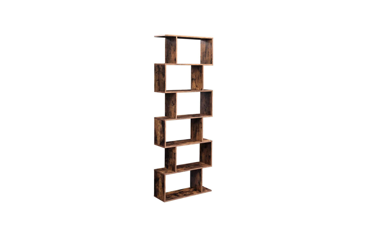 Vasagle Regal Zick-Zack, Holzoptik