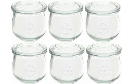 Weck | Einmachglas 370 ml, 6 Stück | mit Deckel