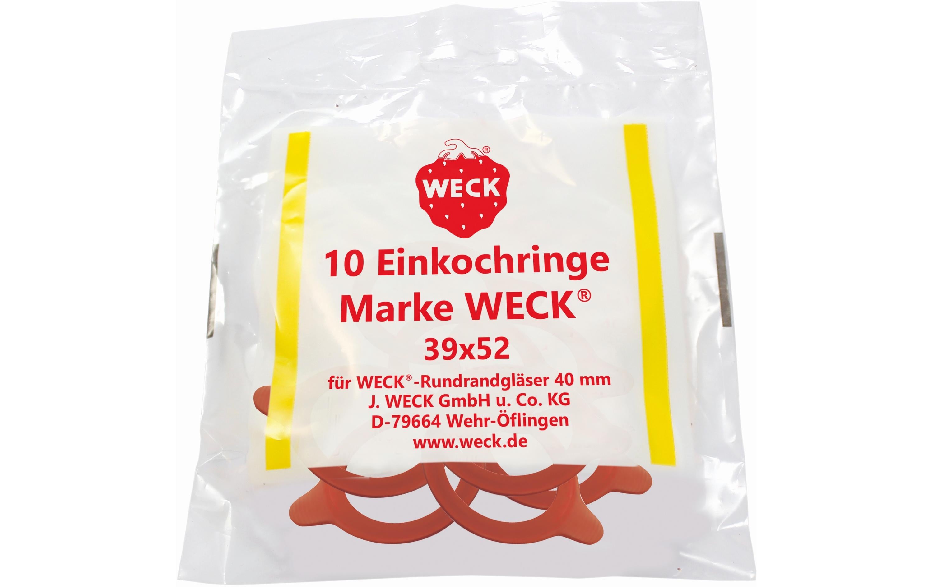 Weck, Gummidichtring Ø 4 cm 10 Stück, Rot