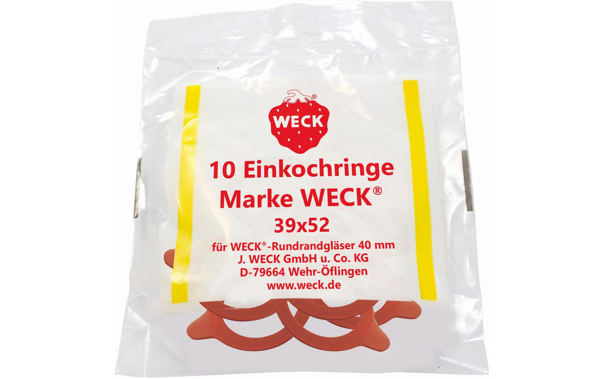 Weck, Gummidichtring Ø 4 cm 10 Stück, Rot