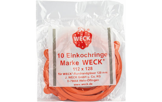 Weck, Gummidichtring Ø 12 cm 10 Stück, Rot