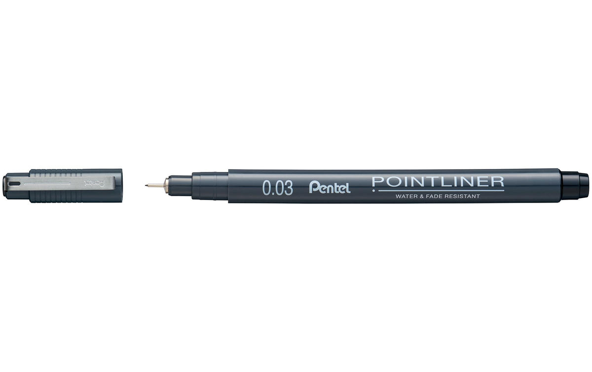 pentel, Fineliner Pigment 0.03 mm, Schwarz