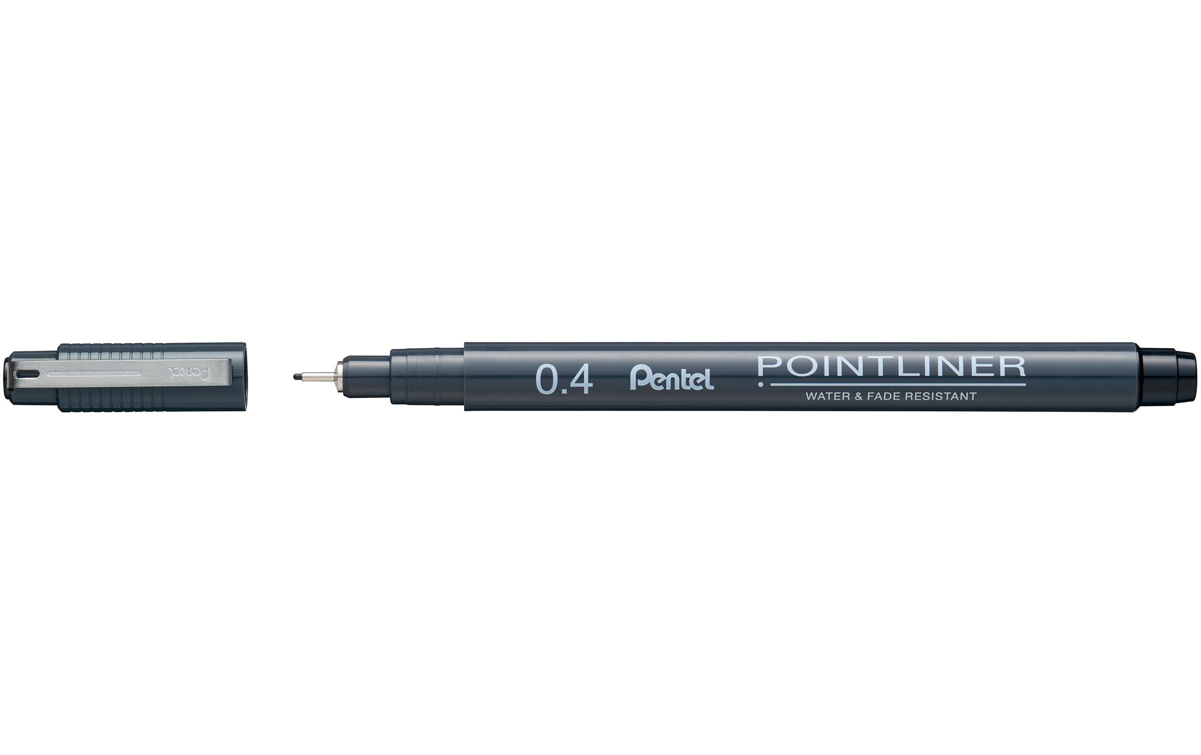 pentel, Fineliner Pigment 0.4 mm, Schwarz