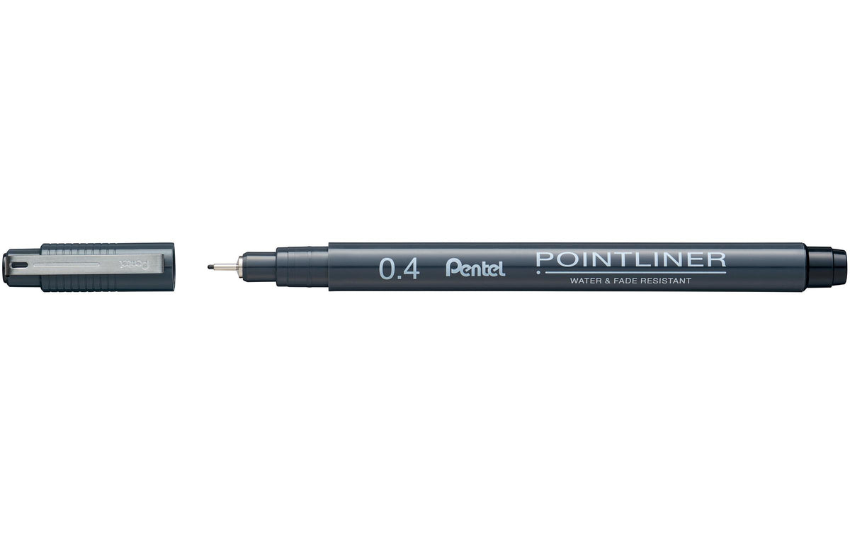 pentel, Fineliner Pigment 0.4 mm, Schwarz