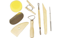 Creativ Company | Modellier-Set 8-teilig | Schwamm, Spachtel, Tonschneider, etc.