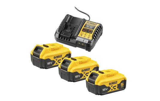 DEWALT | 18V Akku-Starter-Kit | 3x 5Ah + DCB1104