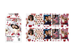 Fujifilm | Instax Mini 10 Blatt Heart Sketch | zu Instax Mini 90 Neo classic / Mini 8