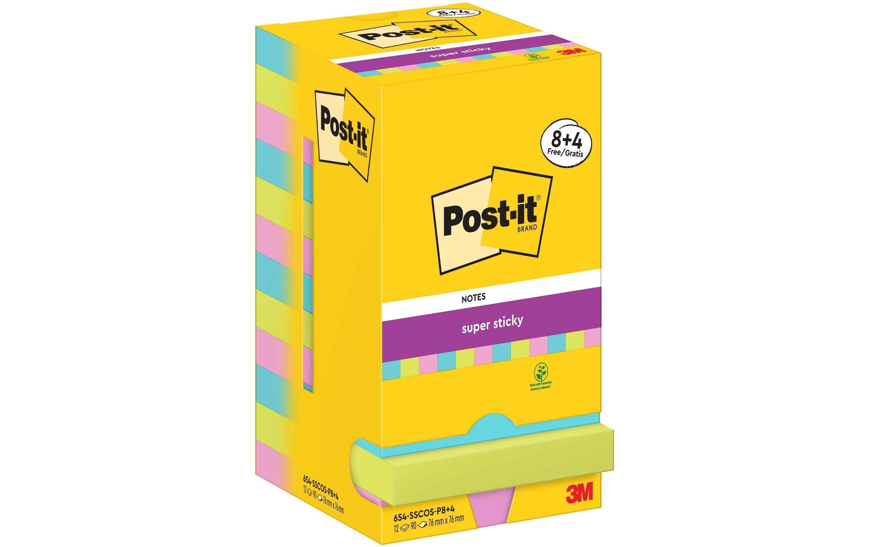 3M Post-it Super Sticky Cosmic, 4 gratis