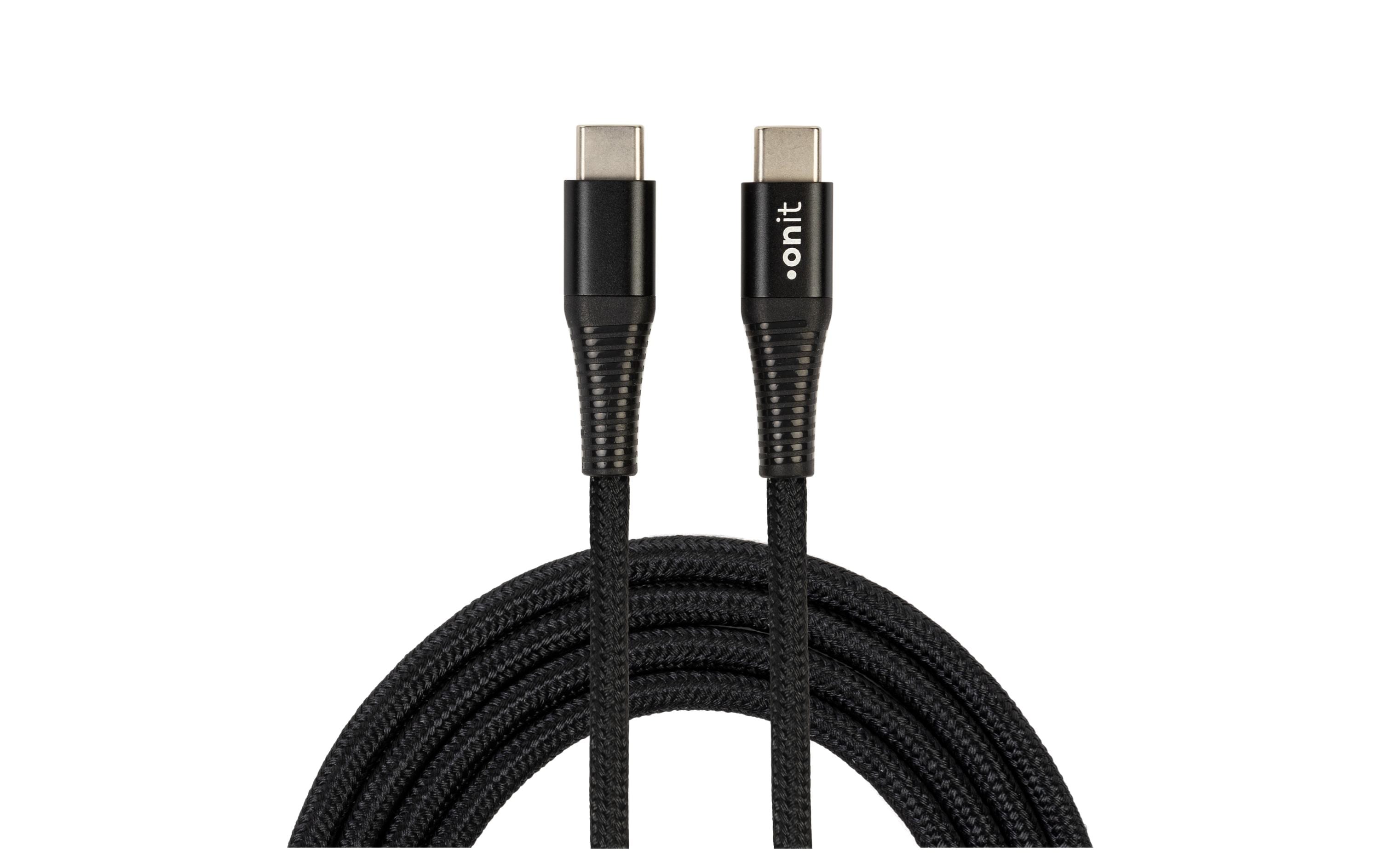 onit, USB 3.0-Kabel USB C - USB C 2 m, Schw