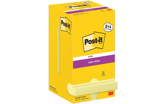 3M Post-it Super Sticky Notes, gelb, 4 grat