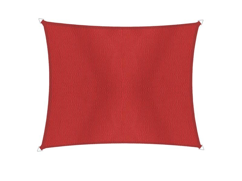 Windhager | Sonnensegel Rechteck 3x4m, rot | Spanngurten. UV-Schutz 50+.