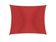 Windhager | Sonnensegel Rechteck 3x4m, rot | Spanngurten. UV-Schutz 50+.
