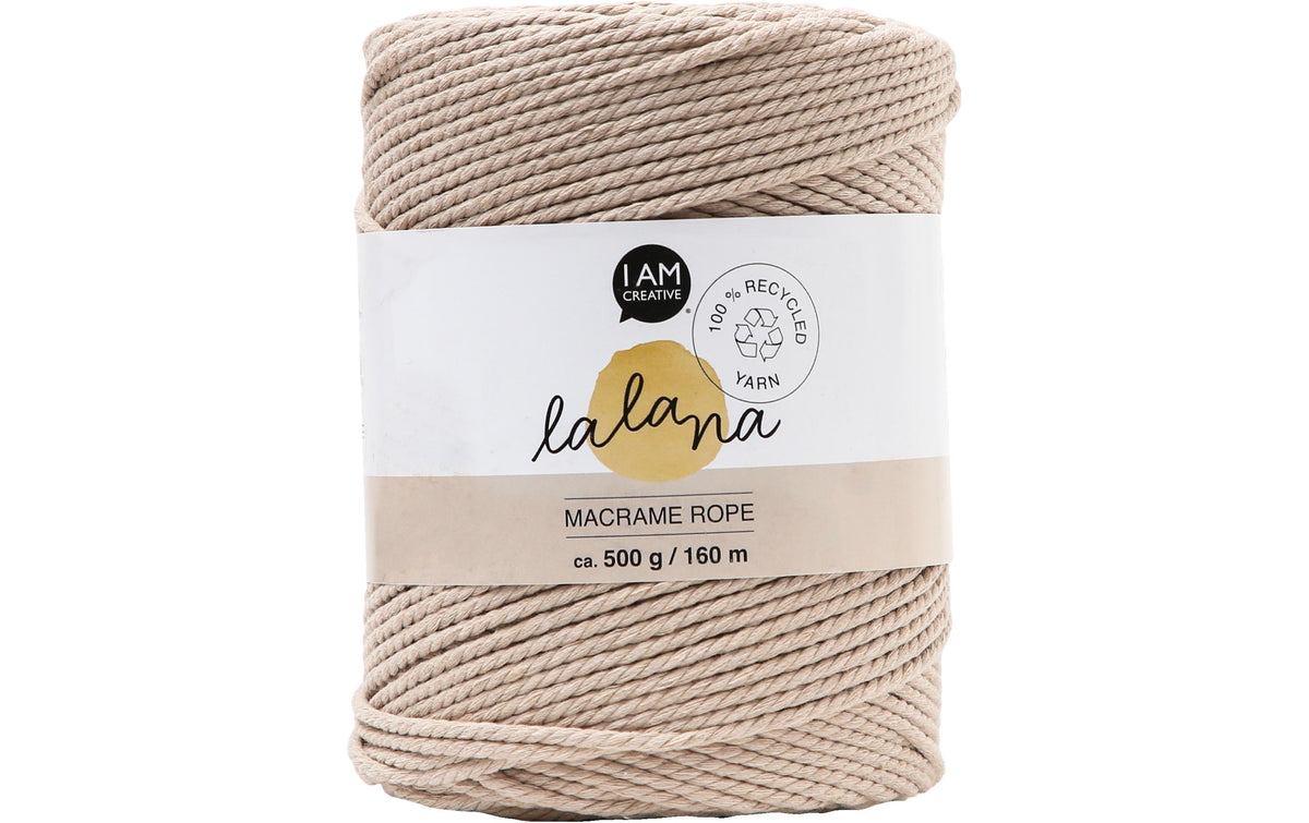 lalana Wolle Macrame rope beige
