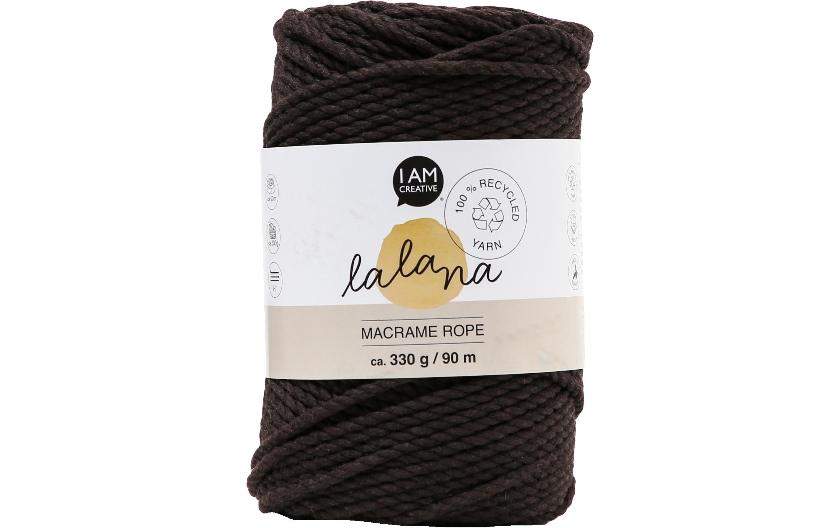 lalana Wolle Macrame rope braun