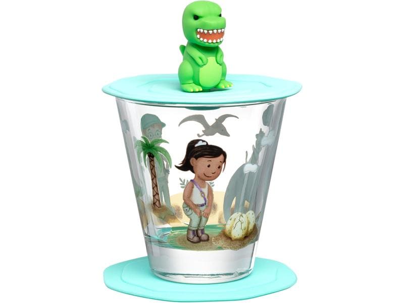 LEONARDO | Kindertrinkglas Avventura 215 ml | 3tlg., D 9cm, 215ml, mit Deckel/Untersetzer